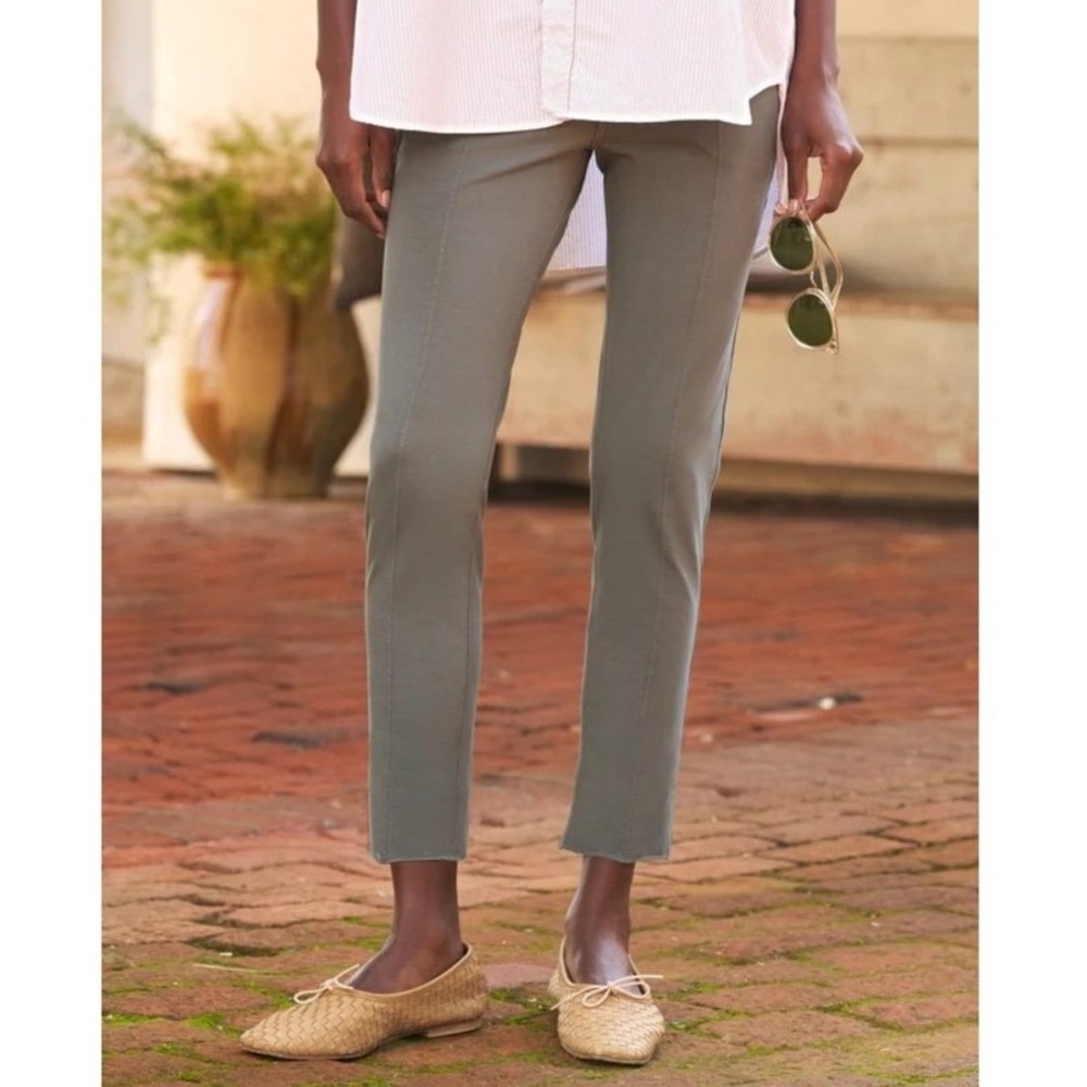 Frank & Eileen Murphy Pants Womens M Rosemary Green Super Stretch LAB600